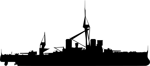 Jpg Free Stock Battleship Clipart Black And White - Battleship Clipart Png (640x284), Png Download