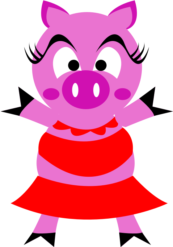 Clipart - Madame Pig - Make Me Squeal Sexy Pink Girl Pig 1 25 Magnet Funny (800x800), Png Download