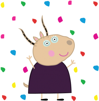 Personajes Festival De Peppa Pig - Madame Gazelle Peppa Pig Character (375x360), Png Download