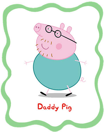 Meet Peppa And Her Family - Dad In Peppa Pig (410x460), Png Download