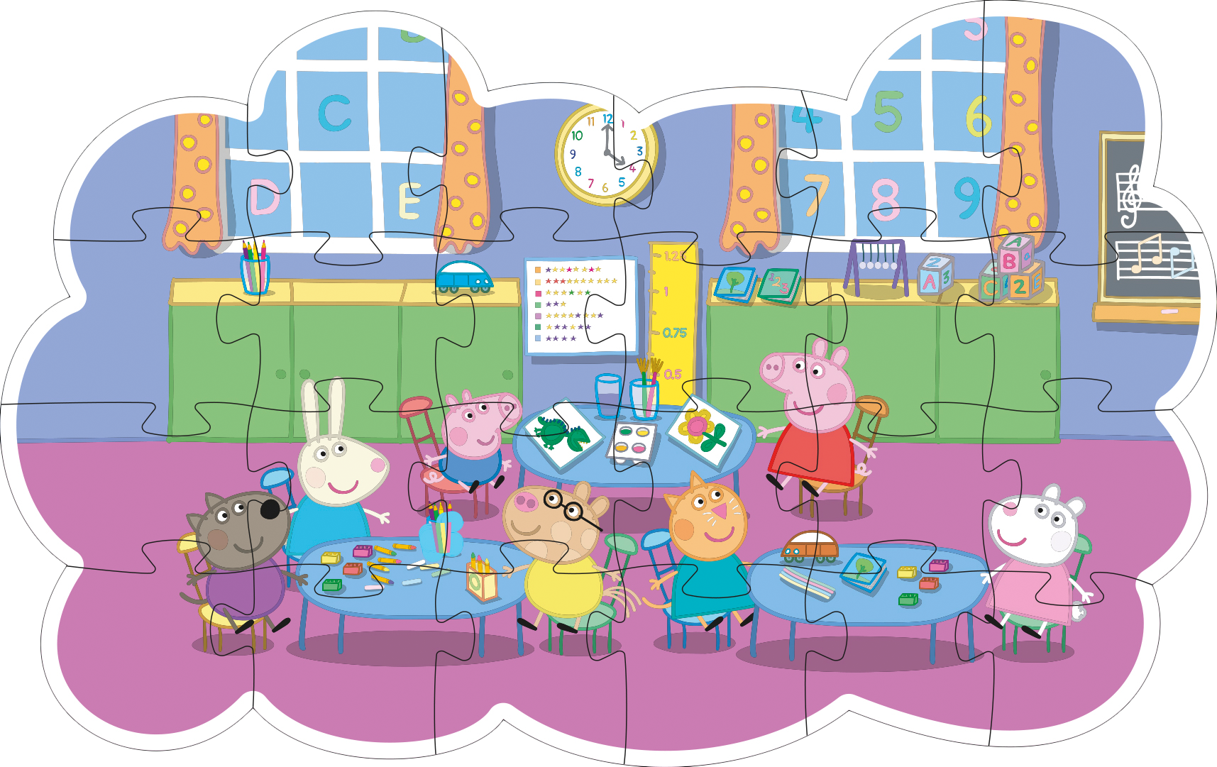 Peppa Pig Deco Puzzle ,, , Large - Gurli Gris Puslespil (1715x1081), Png Download