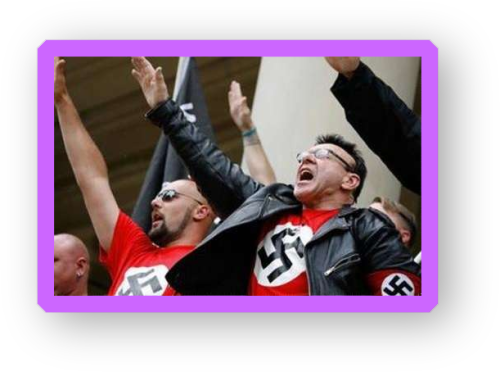 Unlike The Confederate Flag, The Swastika Already Held - German Neo Nazis (500x372), Png Download