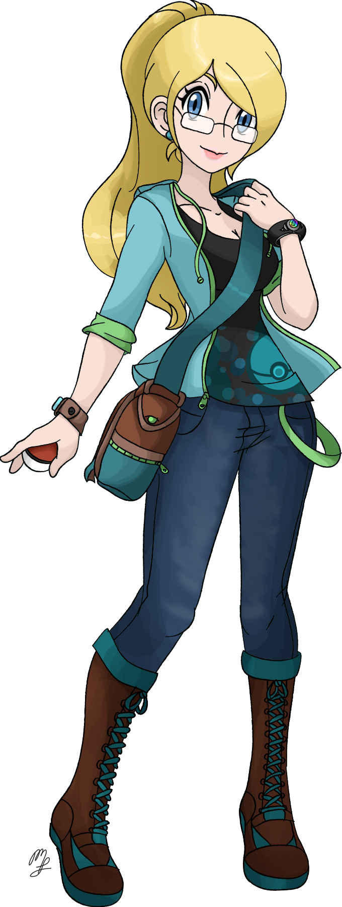 I Think You Would Look Like This If You Were A Pokemon - Blonde Female Pokemon Trainer (680x1800), Png Download