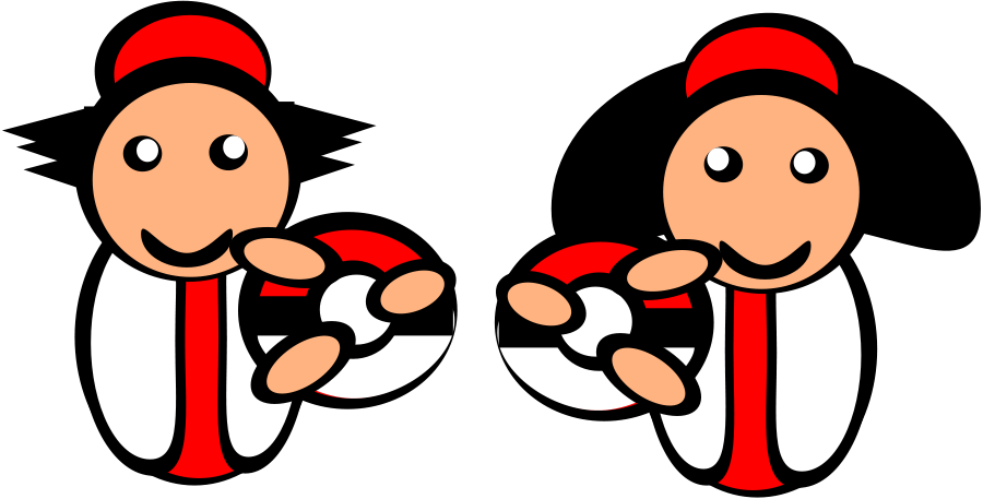 This Free Clipart Png Design Of Pokemon Trainer (900x457), Png Download