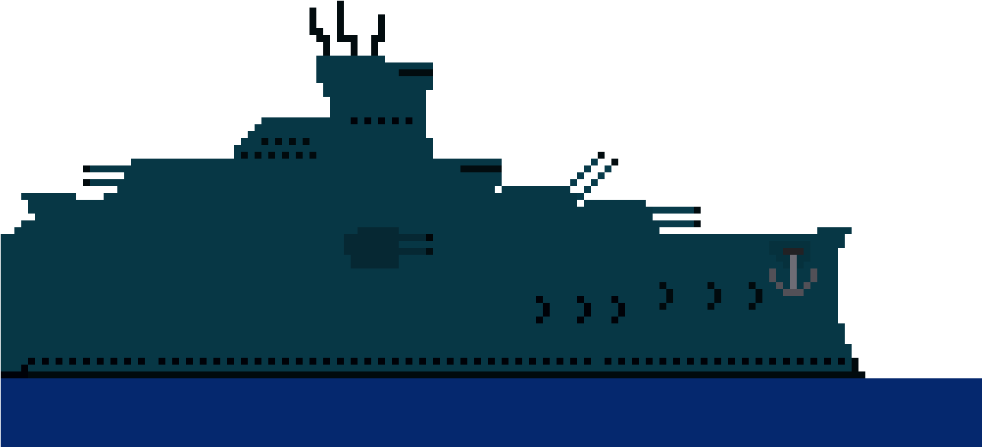 Dreadnought - Pixel Art (1430x710), Png Download