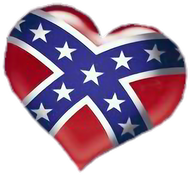Heart Confederate Love Rebel Flag - Louisiana State Flag (636x736), Png Download