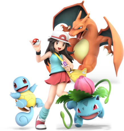 You Can Choose To Play As A Male Or Female Trainer - Super Smash Bros Ultimate Pokemon Trainer (450x506), Png Download