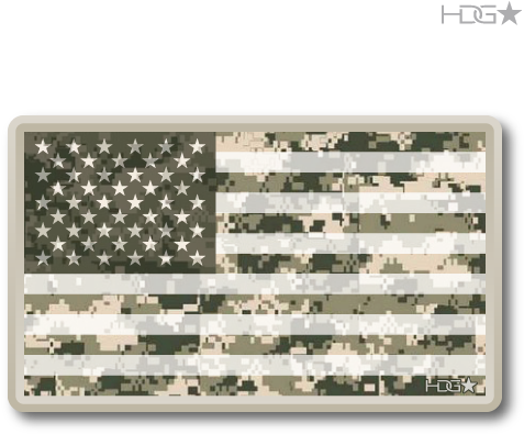Decal Flag Digital Camo - Digital Camo American Flag (500x500), Png Download
