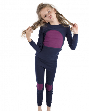 Navy With Pink Pajamas - Pajamas (350x437), Png Download