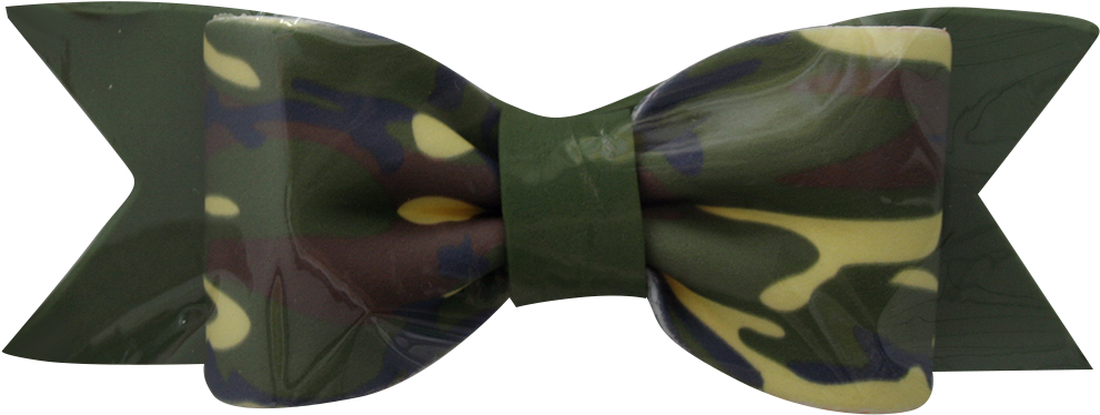 Gumpaste Bows- Large Green Camo Print - Paisley (1050x425), Png Download