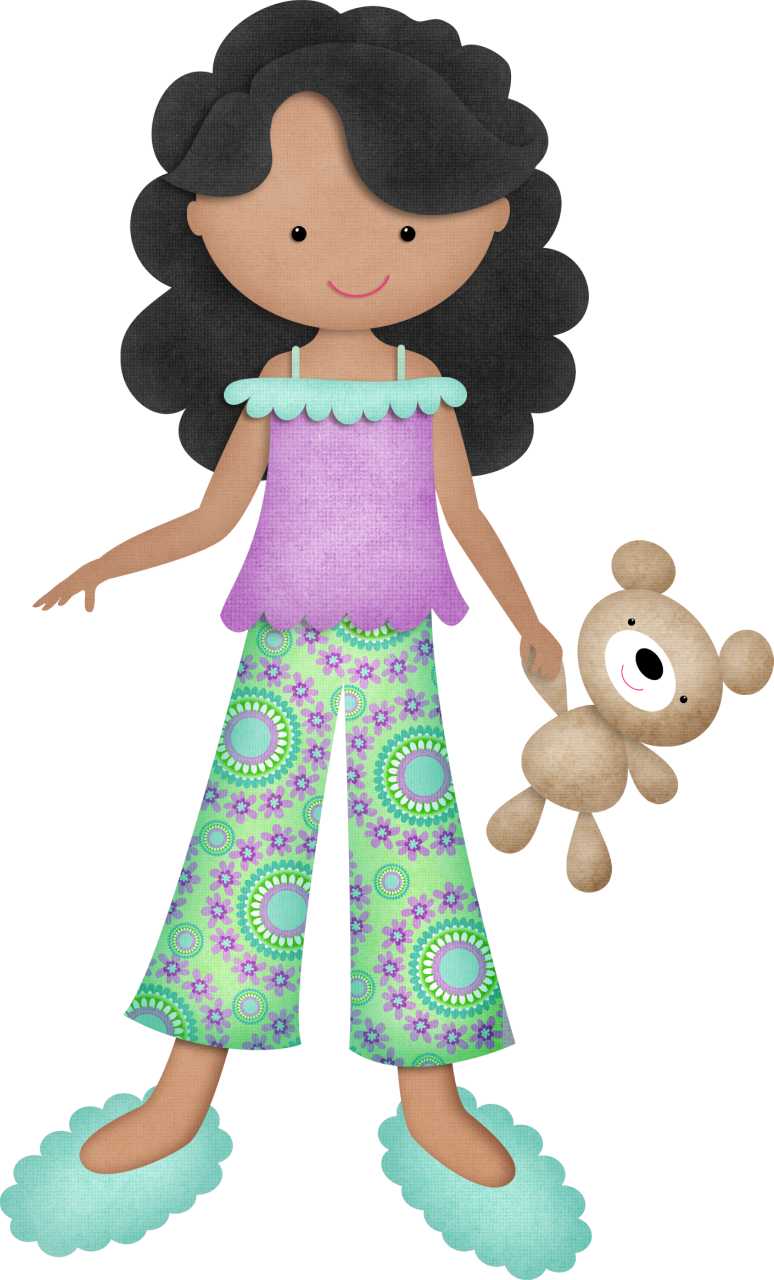 Clipart Child Pajamas - Put On Pajamas Clipart (774x1280), Png Download