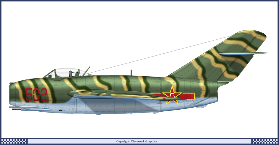 Mig-15 Chinese Camo Views - Mig 15 Chinese (960x500), Png Download