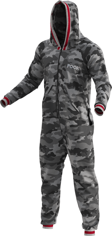 Camo Adult Onesie For Men And Women - Pook Camo Onesie (382x800), Png Download