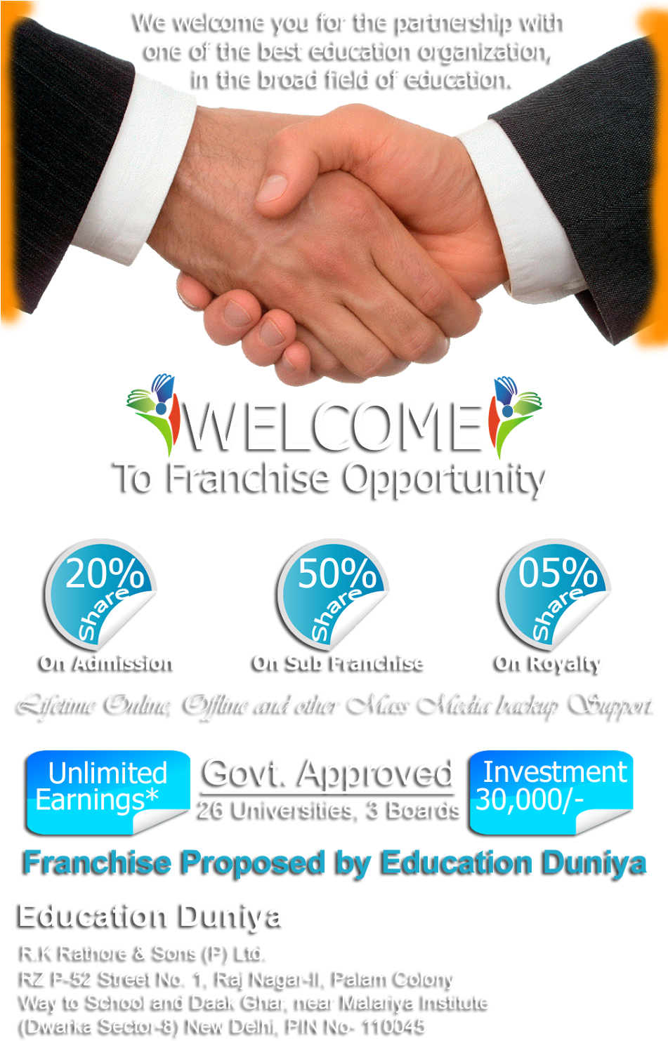 Experience In Education Sector Would Be Preferred, - Hand Shake (950x1600), Png Download