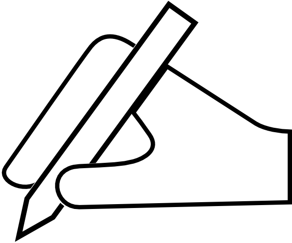 How To Set Use White Hand Pen Icon Clipart (600x500), Png Download