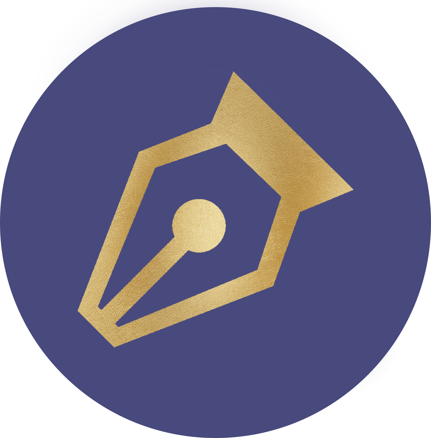 Pen Icon - Circle (1453x1477), Png Download