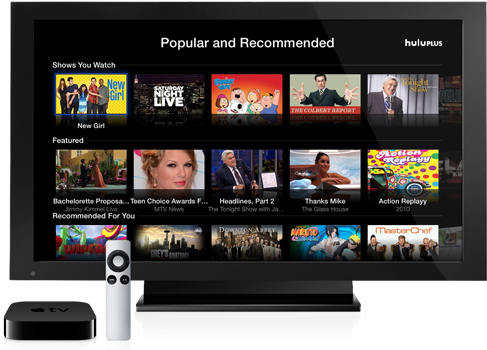 Hulu On A Tv Screen (510x364), Png Download