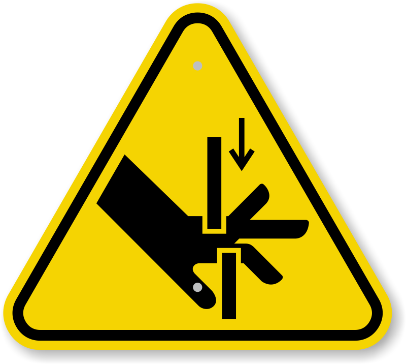 Iso Hand Crush, Moving Parts Symbol Warning Sign - Warning Sign Hand Crush (800x716), Png Download