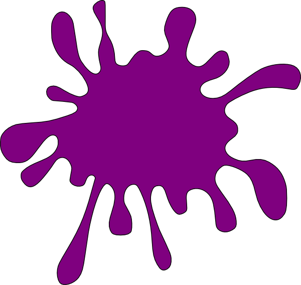 You Purple Blob - Purple Paint Splash Clipart (543x407), Png Download