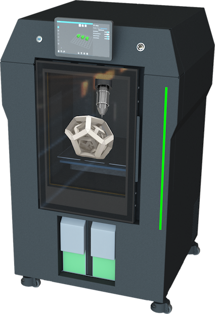 Quant3d Q1000 Industrial Printer - Industrial 3d Printer Png (425x620), Png Download