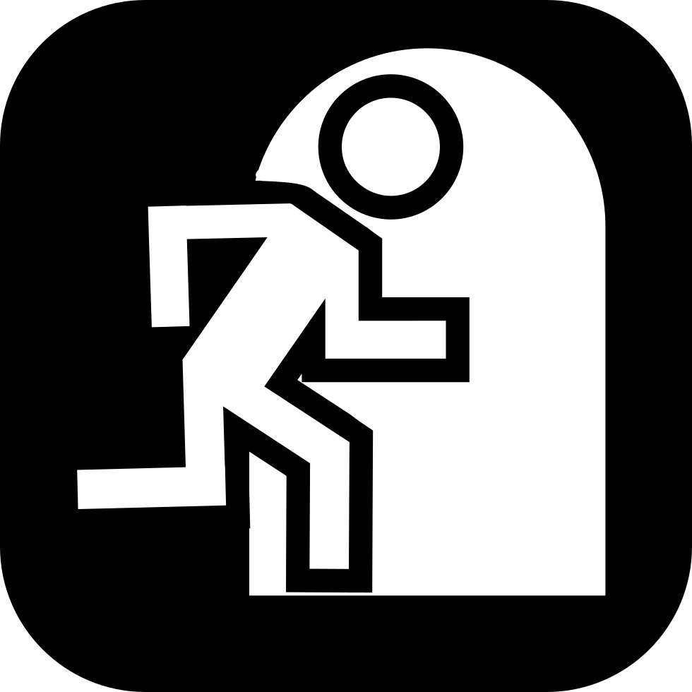 Emergency Exit Comments - Salida De Emergencia Icono (980x980), Png Download