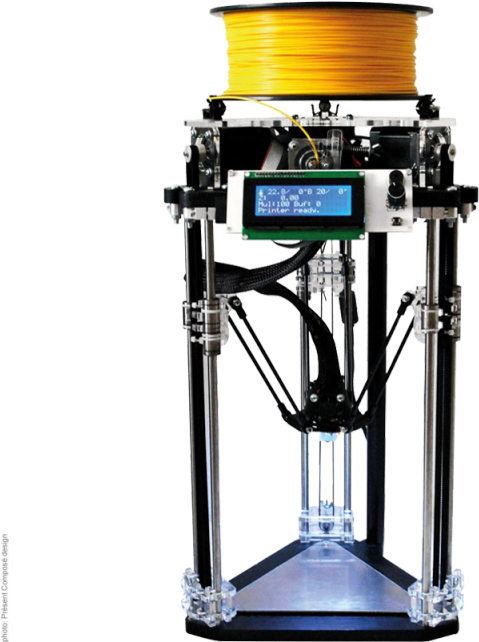 Microdelta Original 3d Printer - 3d Printing (800x800), Png Download
