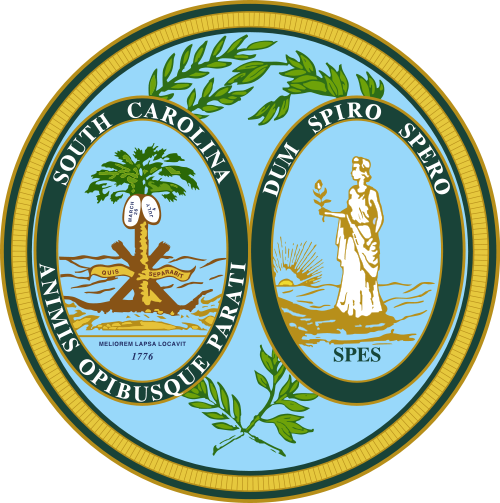 The Anti-municipal Broadband Bill Now Awaits The Governor's - South Carolina State Seal (500x503), Png Download