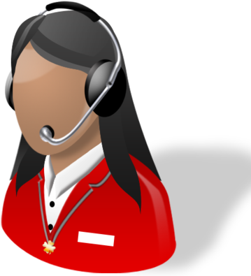Lady, Receptionist, Support, Woman Icon - Lady Receptionist Icon (400x400), Png Download