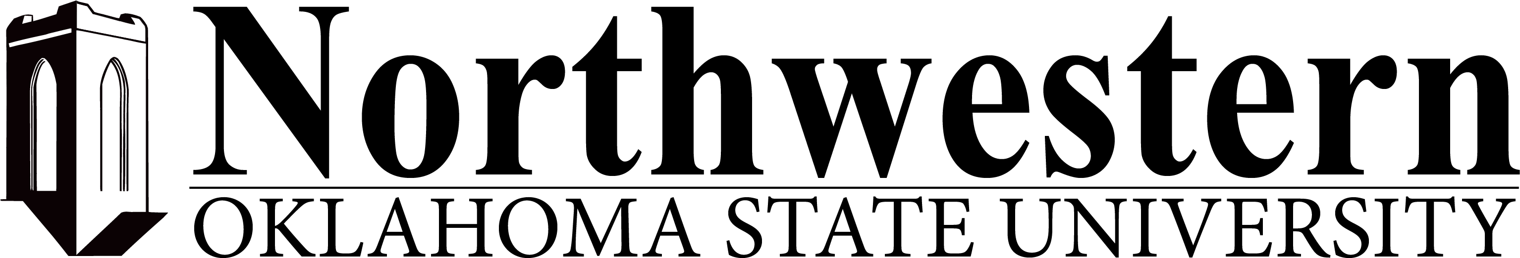 Herod Hall With Word Mark - Northwest Oklahoma State University Logo (3080x656), Png Download