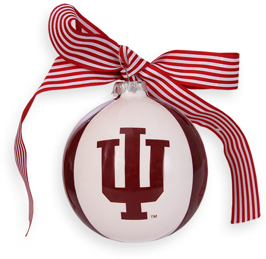 Download Image For Iu Candy Stripe Ornament Indiana University
