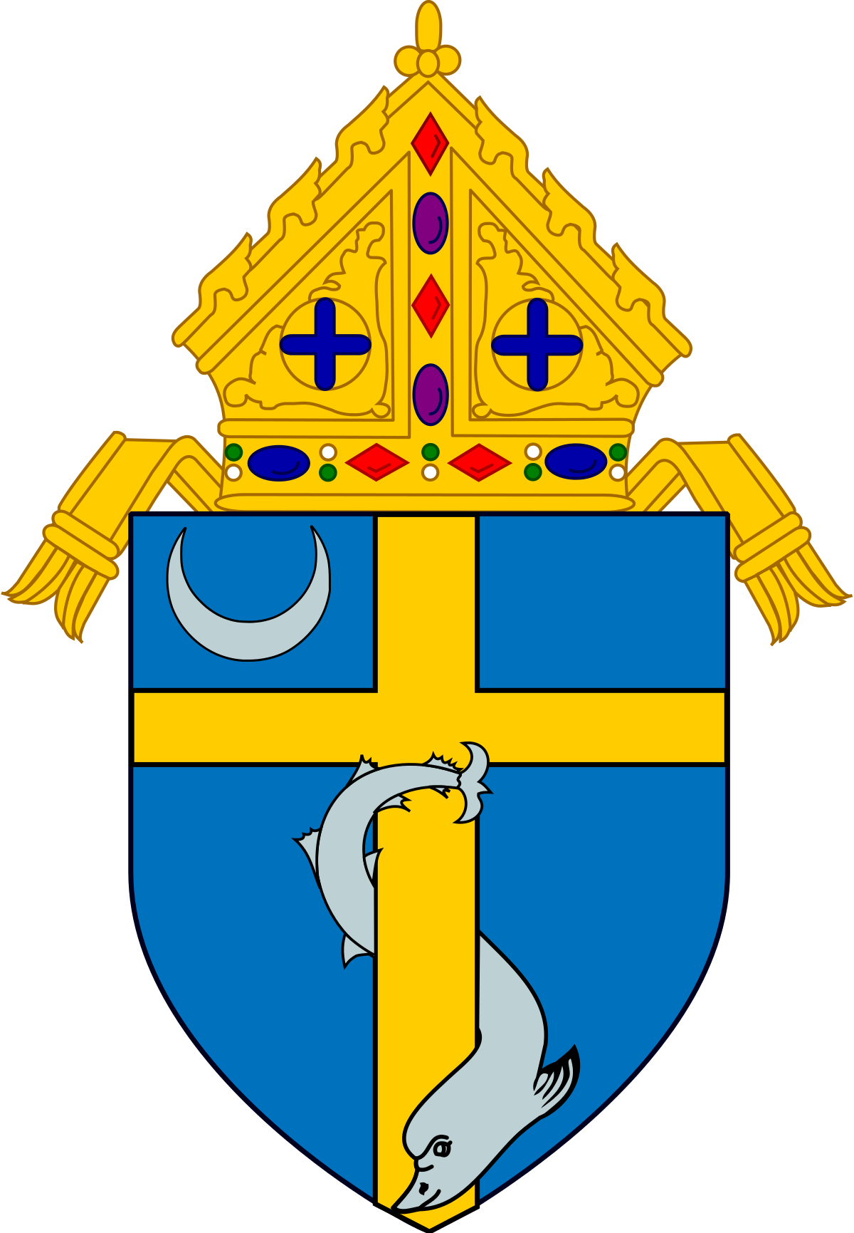 Diocese Coat Of Arms (1200x1731), Png Download