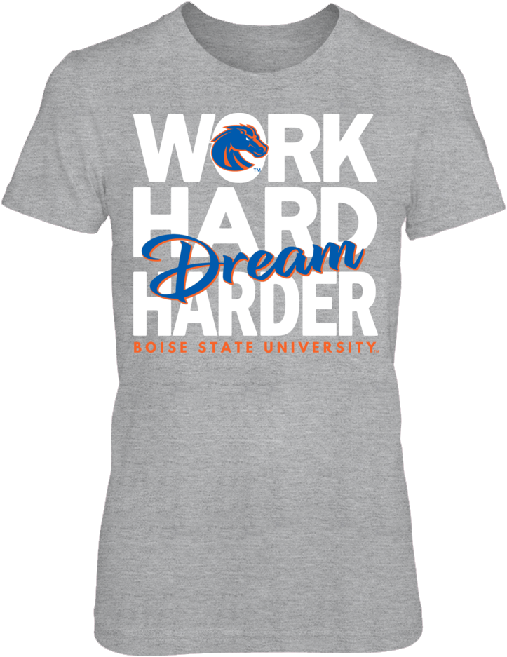 Work Hard Dream Harder Boise State University T Shirt - Denver Bronco Sugar Skull Tshirt (1000x1000), Png Download