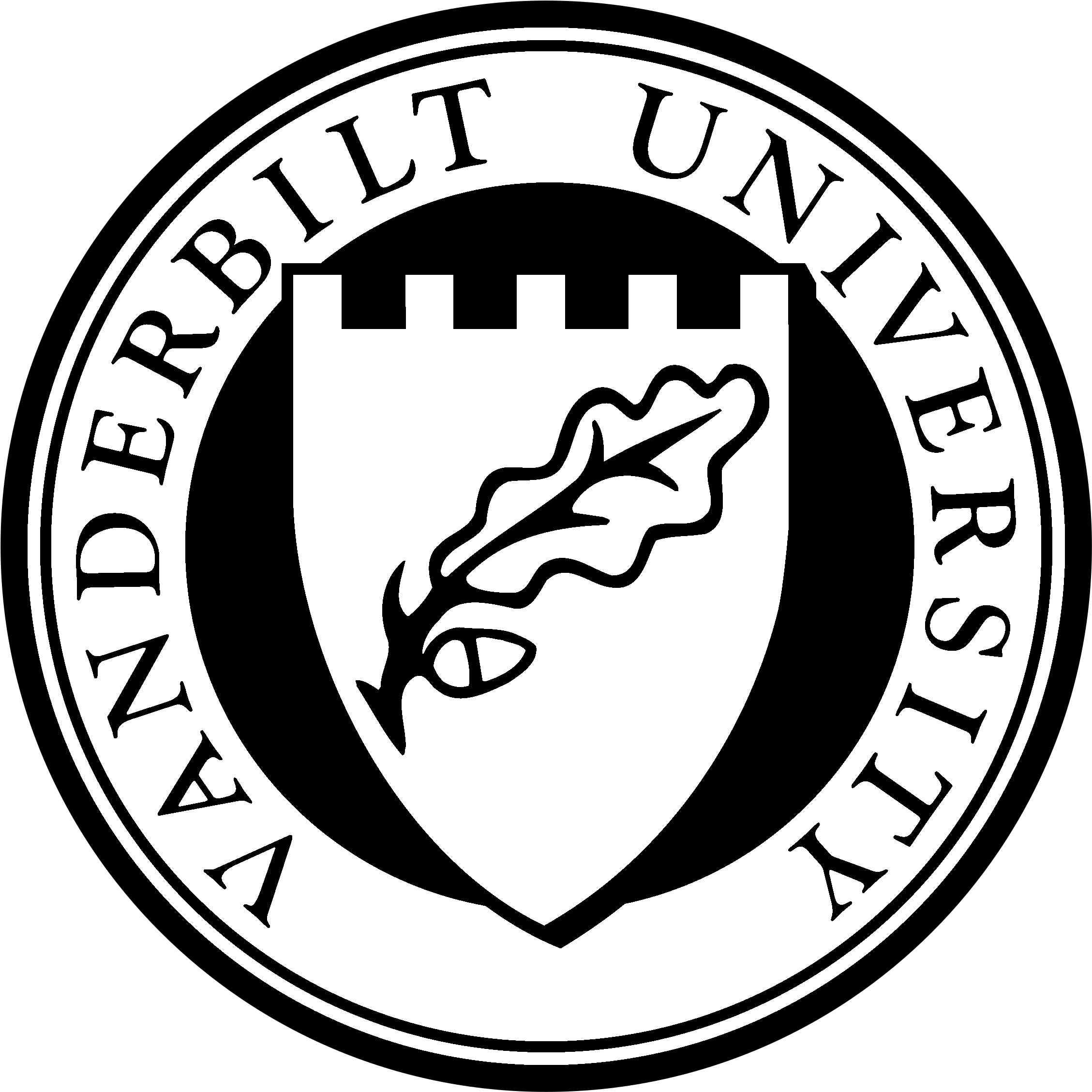 Vanderbilt University Logo Black And White - Vanderbilt University (2400x2400), Png Download