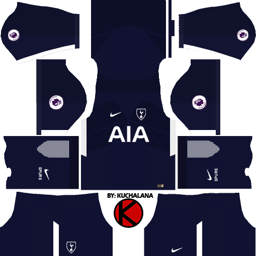 Tottenham Hotspur Kits 2017/2018 - Dls 18 Kits Manchester United (509x510), Png Download