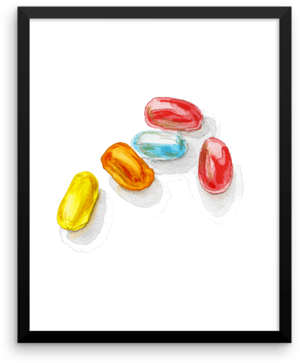 Home Shop Art Jelly Beans Framed Poster - Tutti Frutti (600x600), Png Download