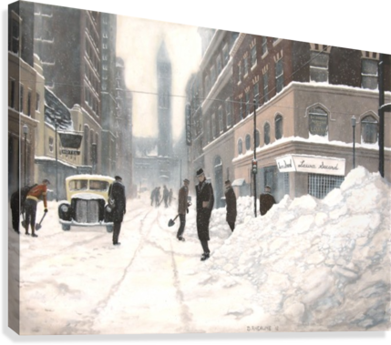 Blizzard On Bay 1944 Canvas Print - Blizzard On Bay Mug (429x379), Png Download