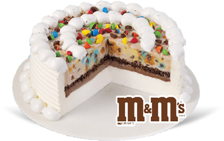 Cake-mm Big - Dairy Queen Blizzard M&m (500x300), Png Download