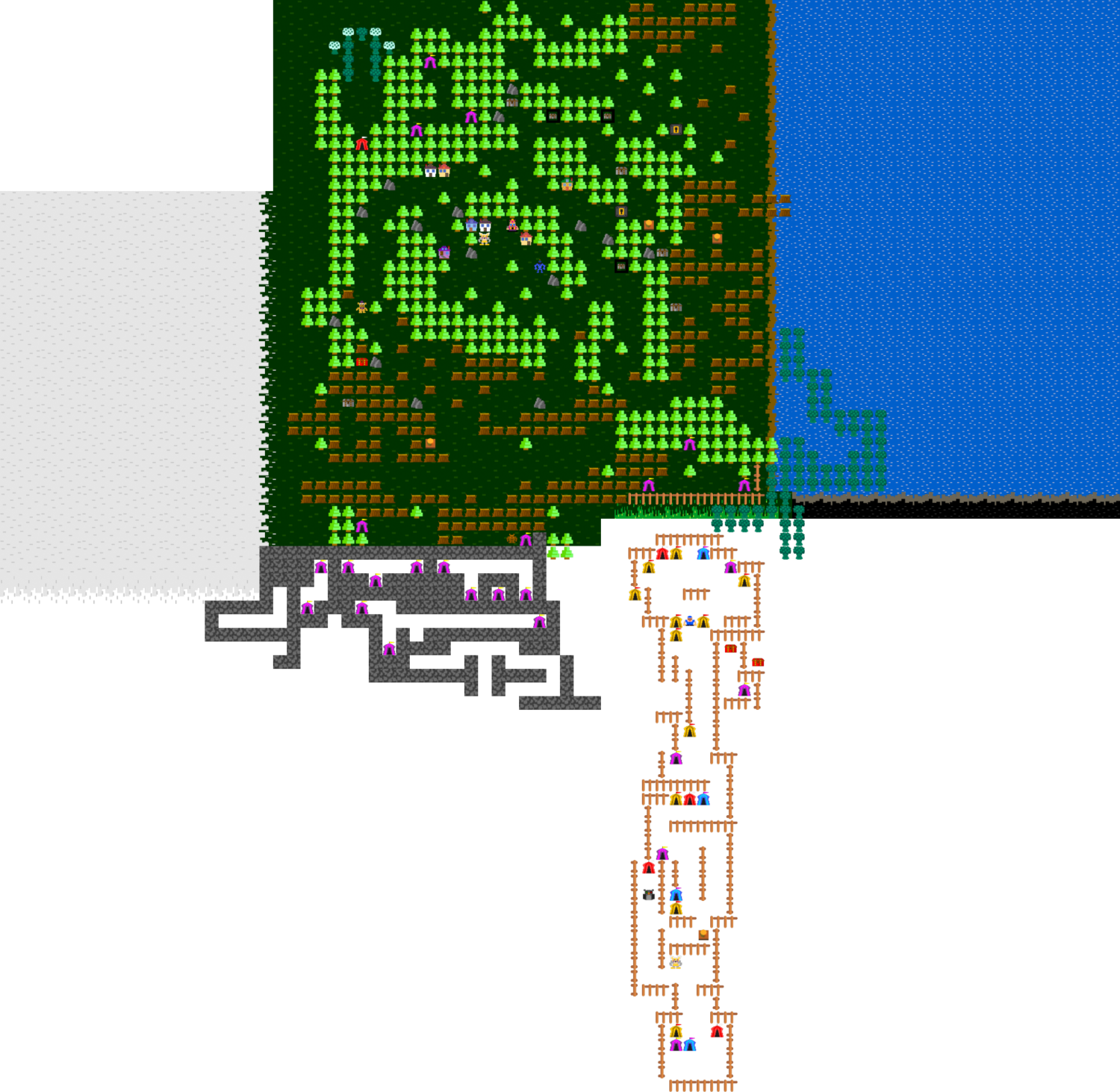 Fnafworldv1 0 For Fnaf World Map (1500x1463), Png Download