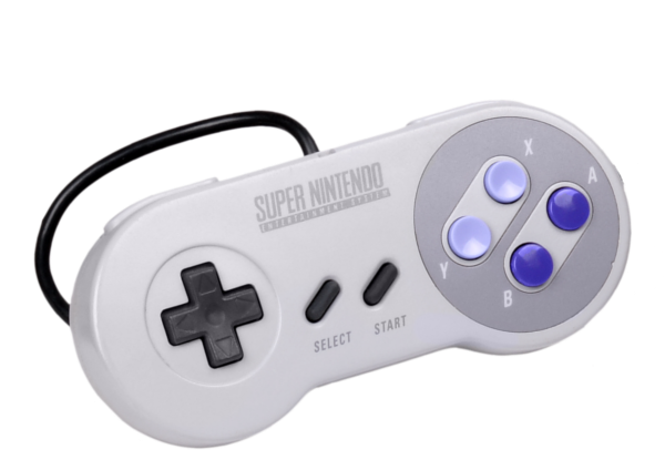 Super Nintendo Controller Png Banner Library - Super Nintendo Entertainment System Super Nes Control (600x424), Png Download