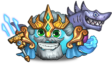 Poseidon - Cartoon (421x421), Png Download
