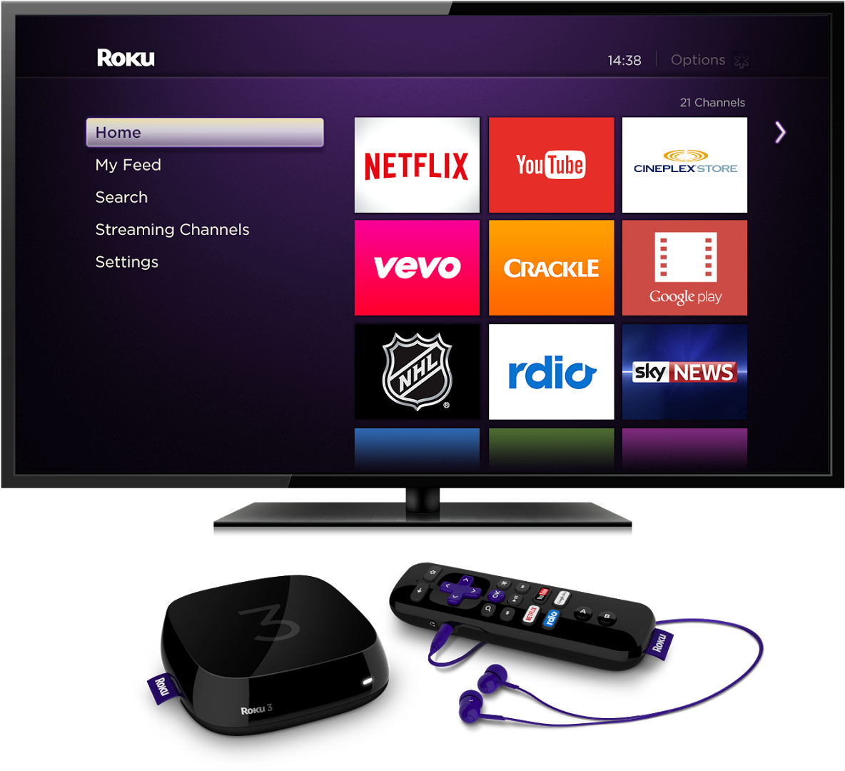 So, When I Reviewed The Roku Tv The Other Day I Barely - Roku 3 - 1080p - Wi-fi - Black (1600x1444), Png Download