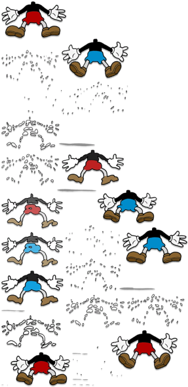 Sheet Sprite Tumblr - Hojas De Sprite De Cuphead (405x810), Png Download