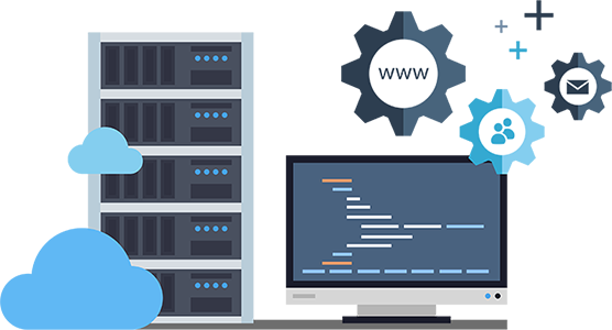 Hosting Servers Graphic - Website Hosting (556x300), Png Download