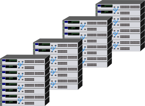 Server Clipart Cartoon - Server Farm Clip Art (600x438), Png Download