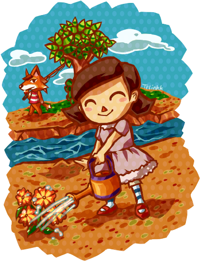 The Sweet Villager By Telinkk - Female Villagers Animal Crossing New Leaf (450x620), Png Download