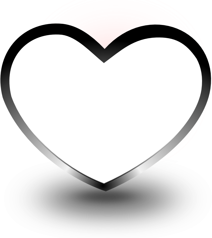 White Valentine Heart Png (999x999), Png Download
