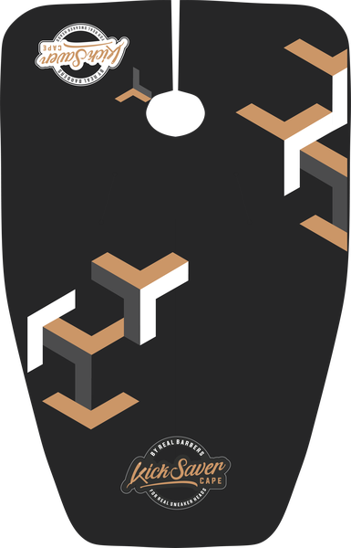 Hair Cut Barber Cape Kicksavercape Black Gold - Hairstyle (385x600), Png Download