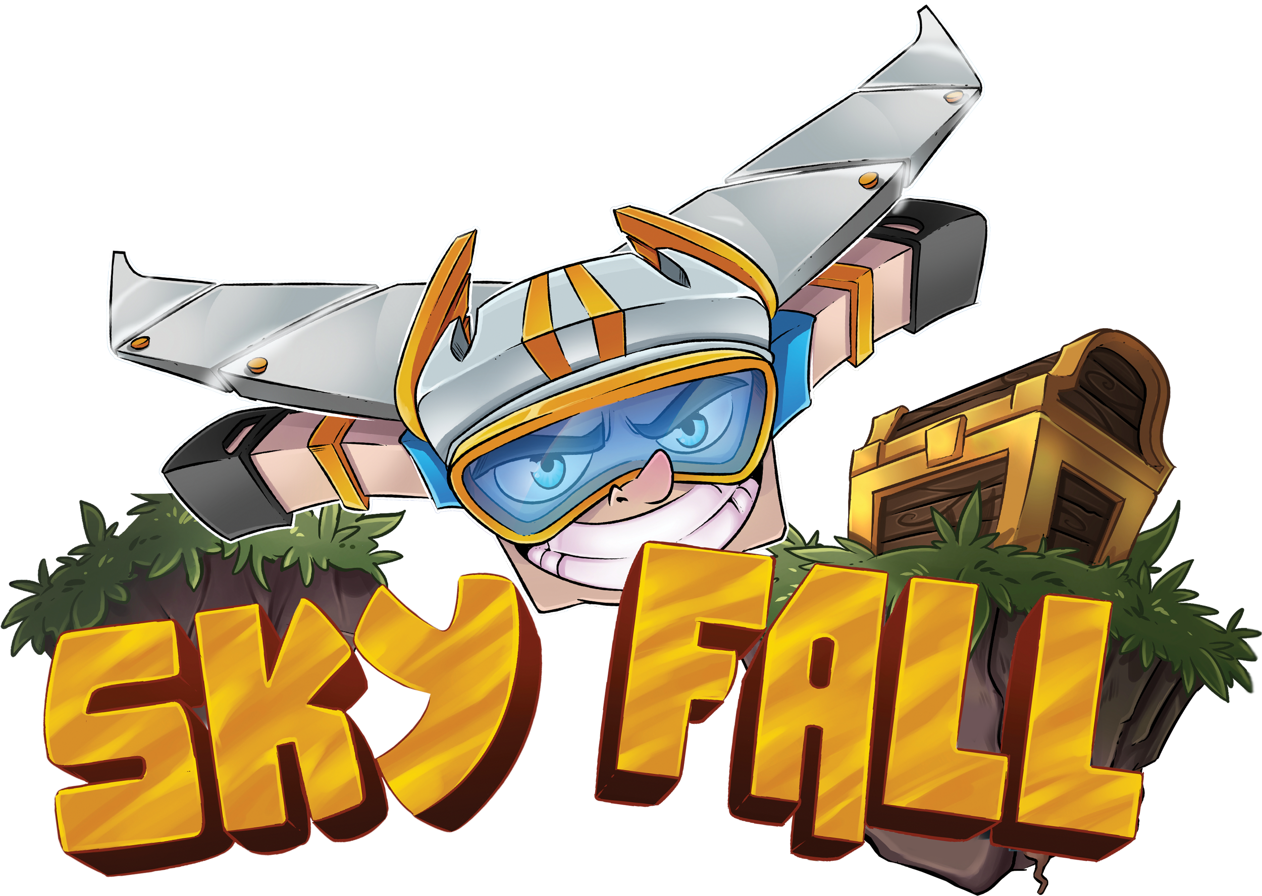 Bedrock Sky Fall (3000x2031), Png Download