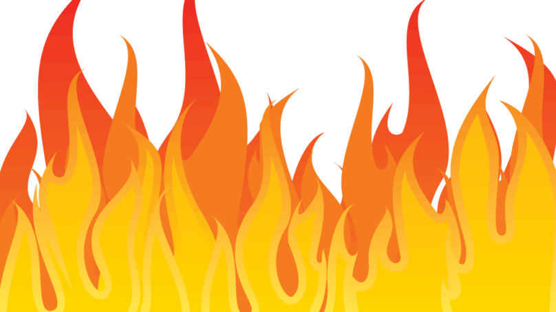 Kills Five Of A - Cartoon Fire Flames Png (808x454), Png Download