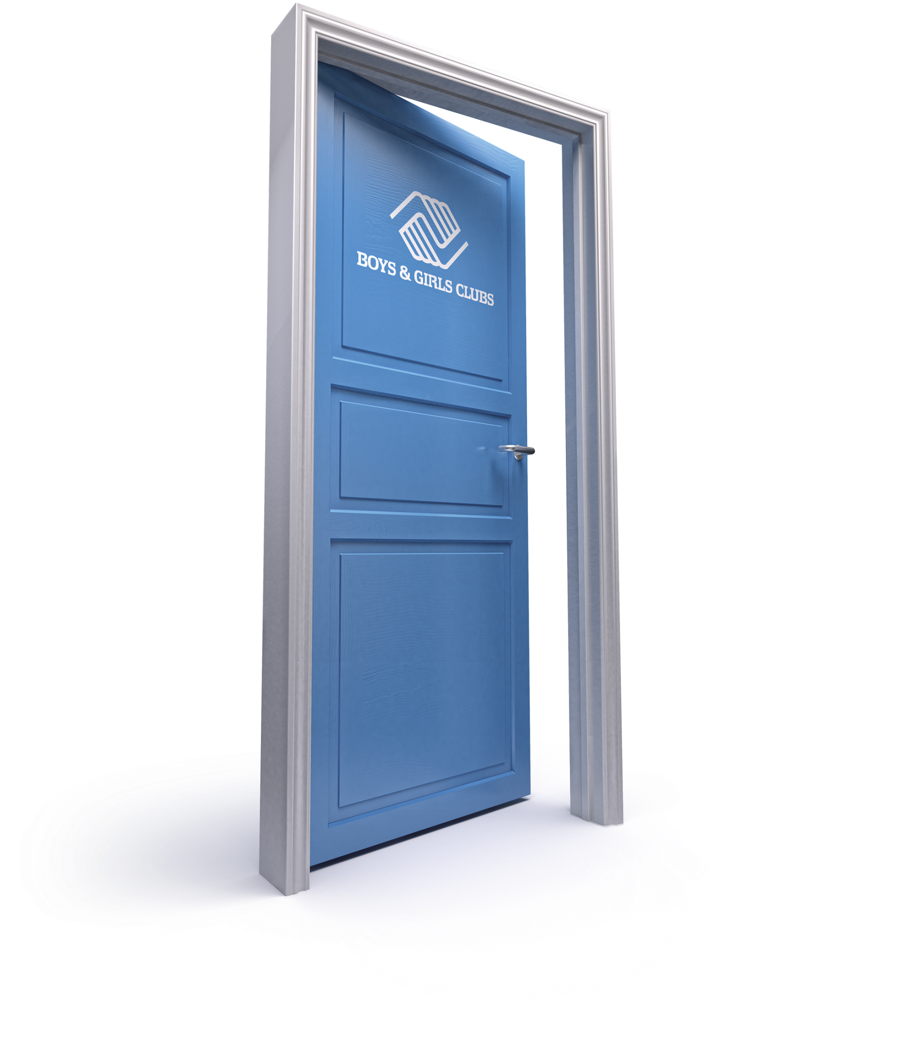 Blue Door Logo Open - Boys And Girls Club Door (2200x2200), Png Download